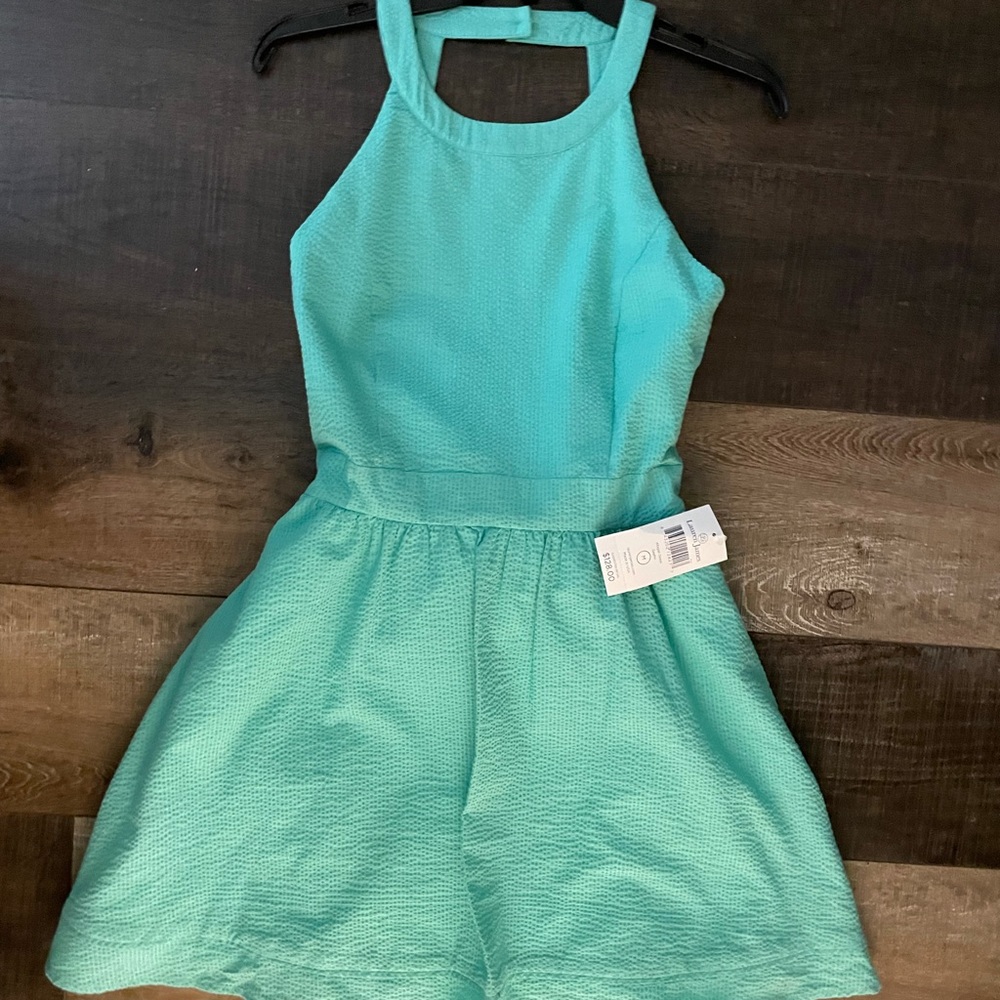 NWT Lauren James Seersucker Abigail Dress Seafoam Size M Medium